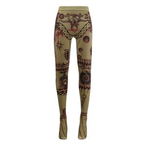 Marine Serre Geotic Tattoo Print Leggings
